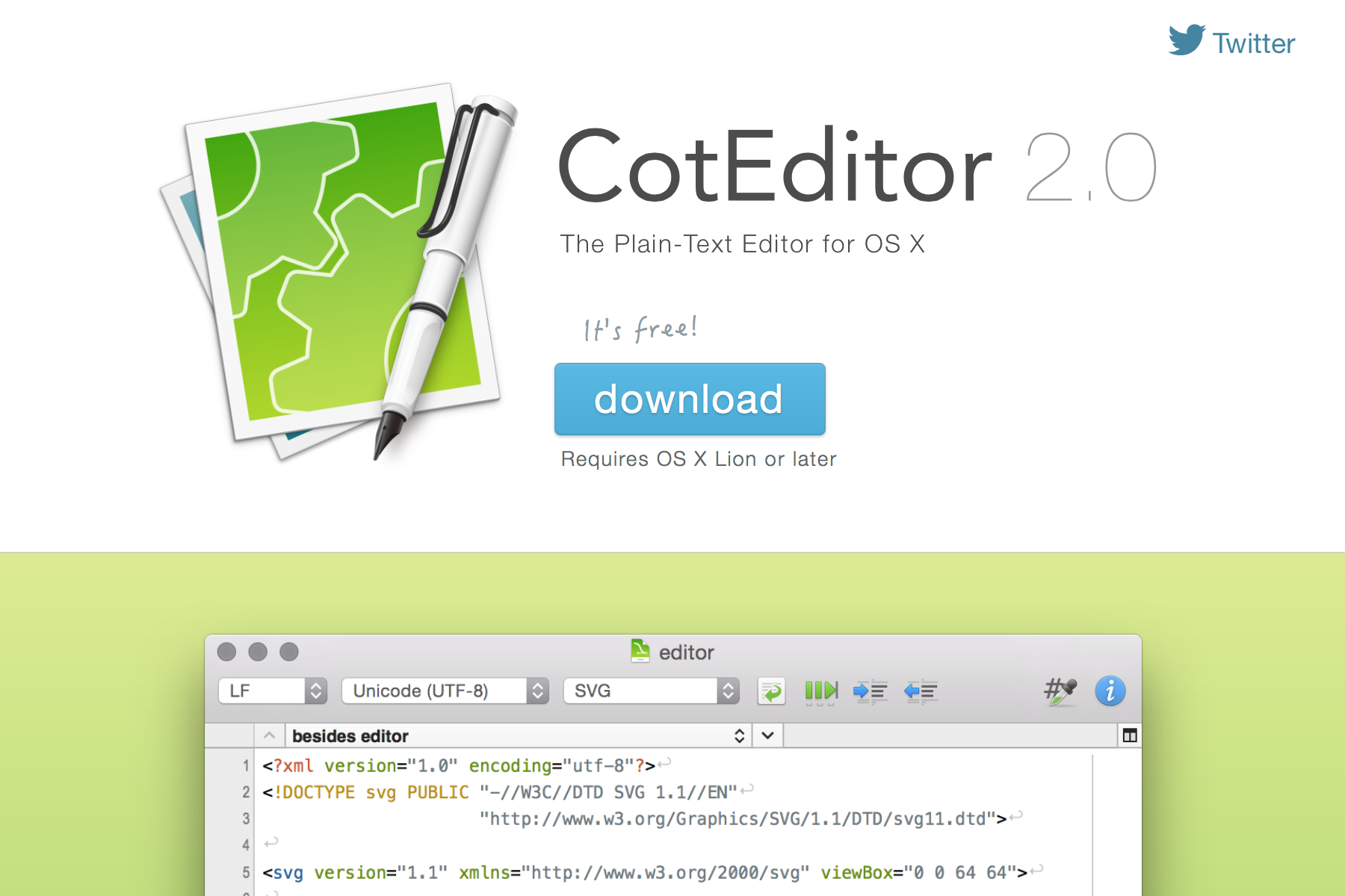 CotEditor Webサイト